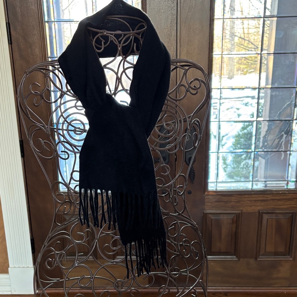 Black CASHMERE men’s scarf